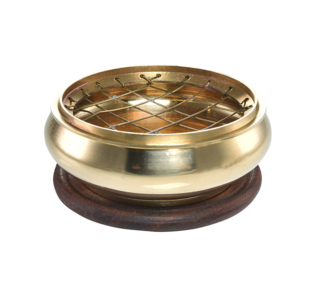 Brass Charcoal Incense Burner - Sullivan Street Tea & Spice Company