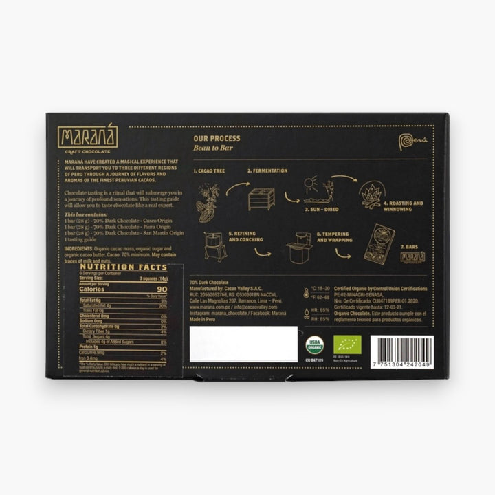Maraná Peruvian Dark Chocolate Tasting Box 70%