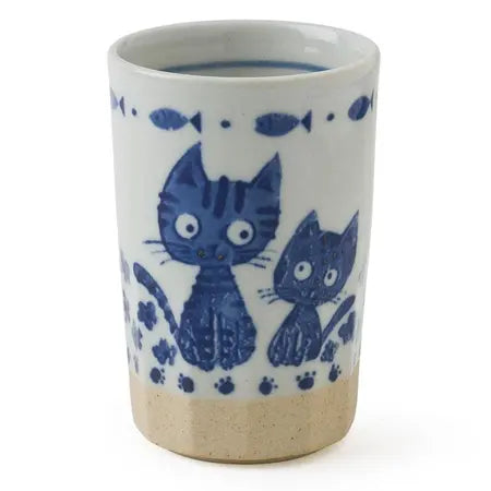 Smiling Blue Cat Cup
