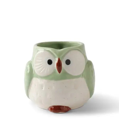 Green Meanie Owl Mug