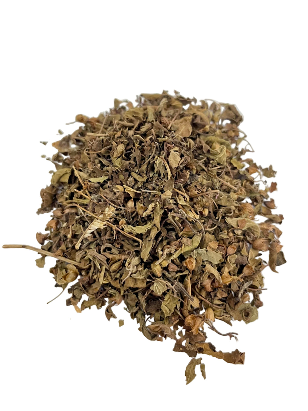 Dry herbs on a white background