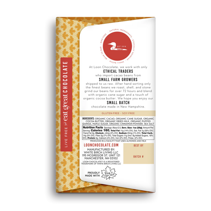 Maple Crunch Chocolate Bar