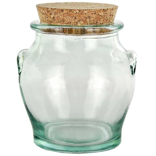 Recycled Glass Honey Jar